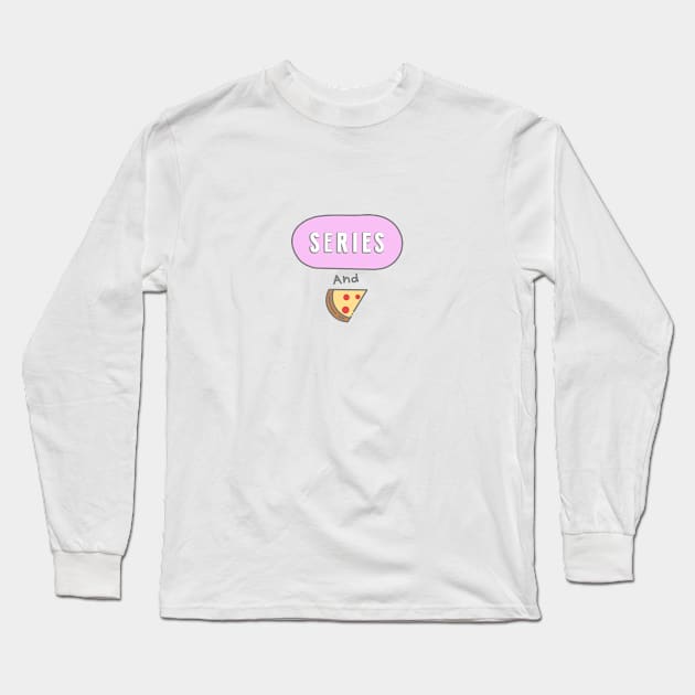 Series and pizza Long Sleeve T-Shirt by Lolebomb